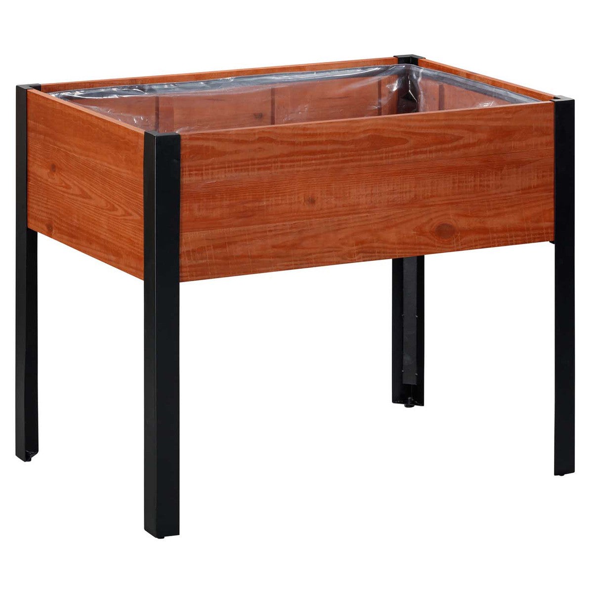 Planter - Grapevine FSC Recycled Wood Raised Planter, Rectangular, 37IN x 24IN , Natural Brown, PL10436 MO