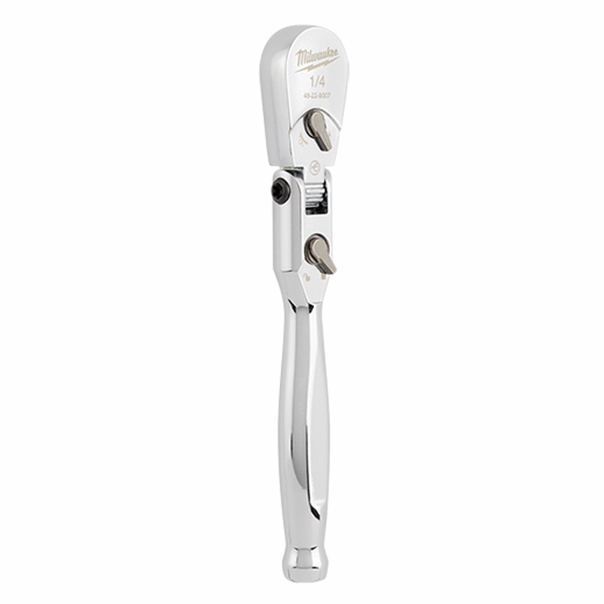 Ratchet - Milwaukee 1/4" Drive 6" Flex Head Ratchet, 48-22-9007