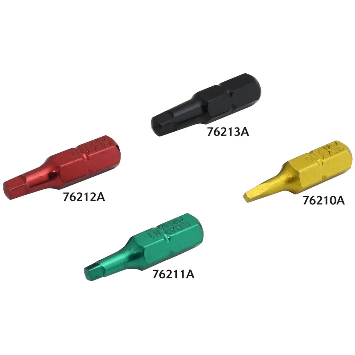 Bits - Gray Tools Square Recess Individual Bits - 76231A