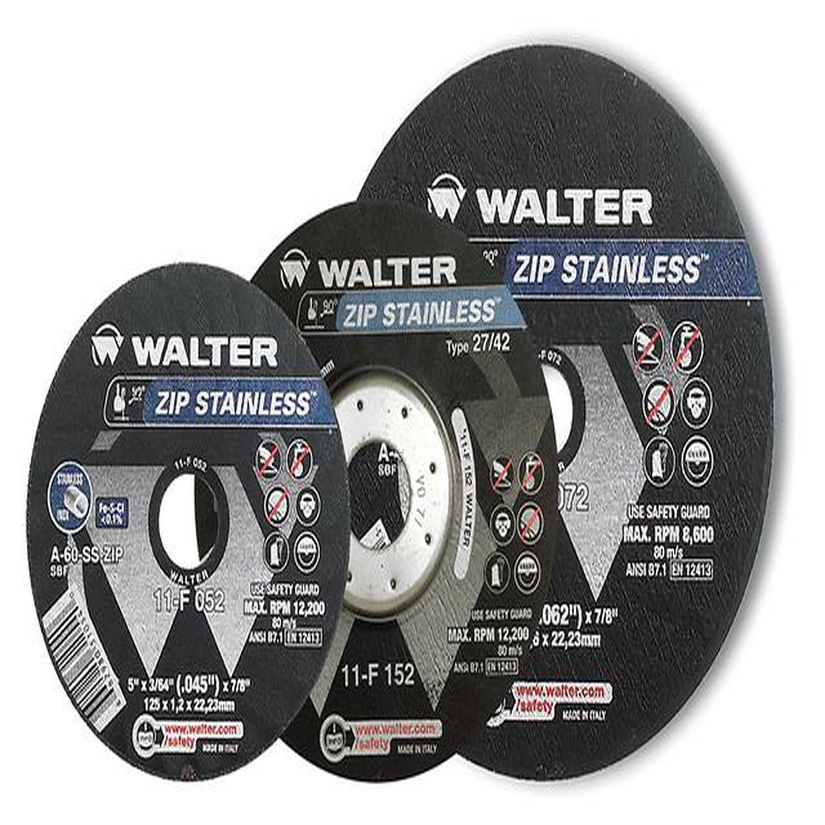 Cut-Off Wheel - Walter ZIP STAINLESS, 11F