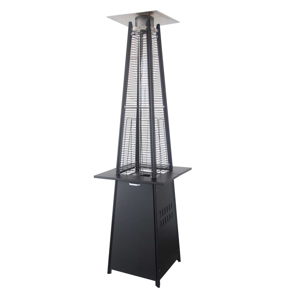 Outdoor Heater - Paramount Pyramid Flame Patio Heater, Onyx Black, PH-F-127