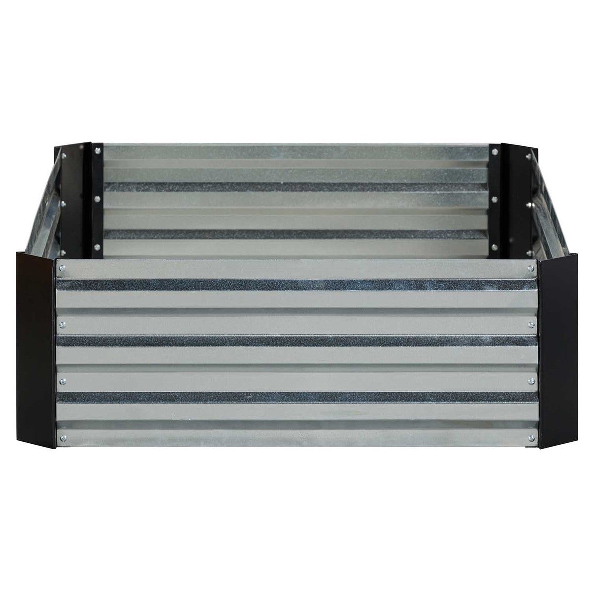 Planter - Grapevine Galvanized Steel Raised Garden Bed, Rectangular, 2-Tone, PL10437 6A