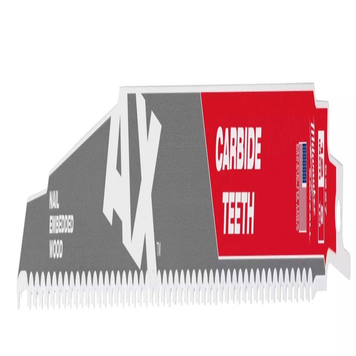 Saw Blades - Milwaukee 12" 5 TPI AX with Carbide Teeth for Wood with Nails SAWZALL Blade (1 PK), 48-00-5227