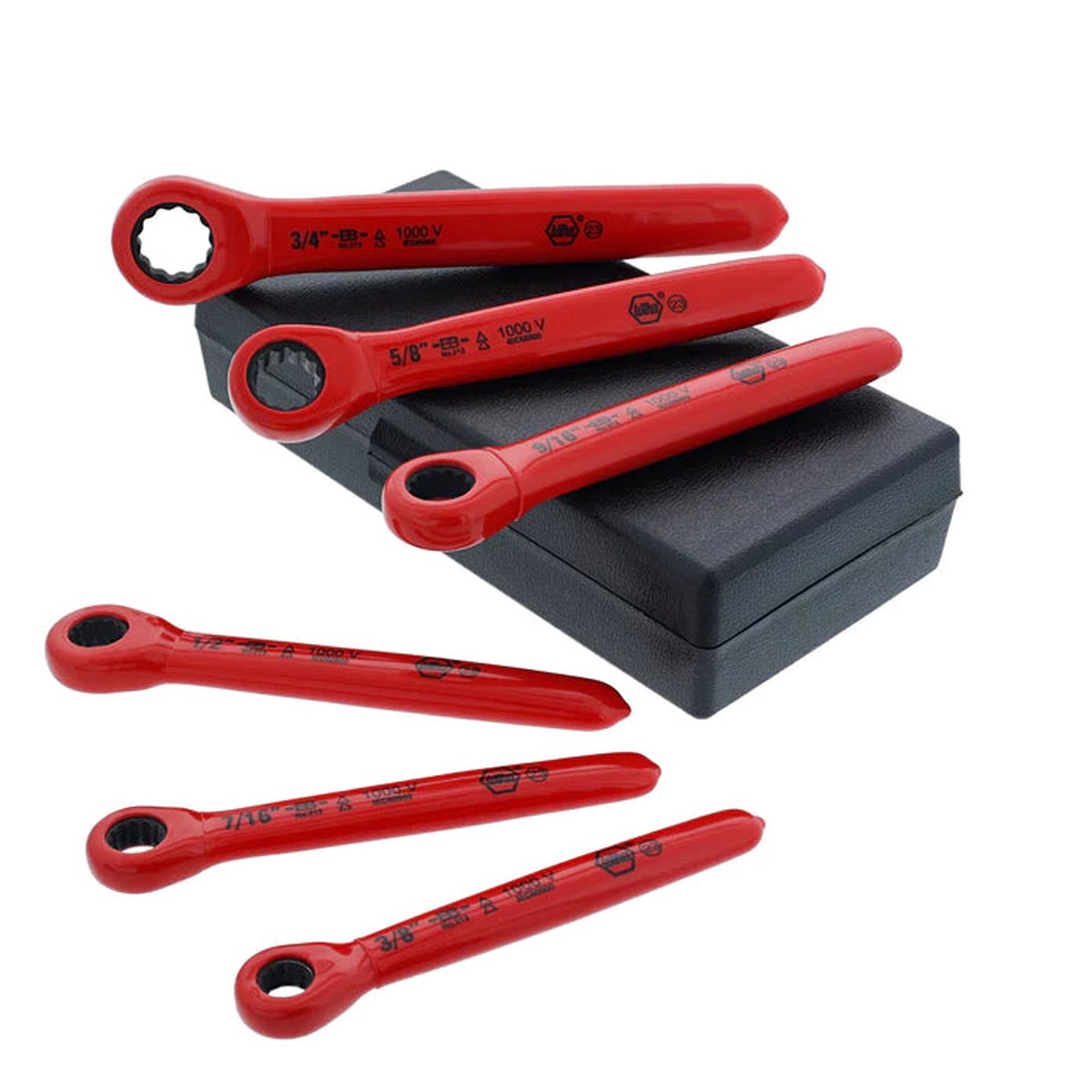 Wrench Set - Wiha 6-Piece Insulated Ratchet Wrench Set - SAE, 21391