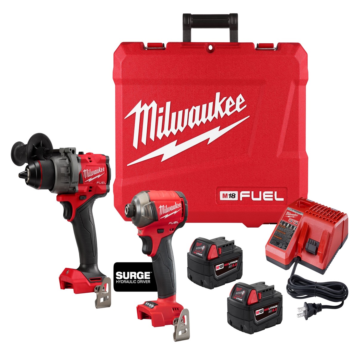 Combo Kit - Milwaukee M18 FUEL Hammer Driver/Drill 2-Tool Combo Kit, 3699-22