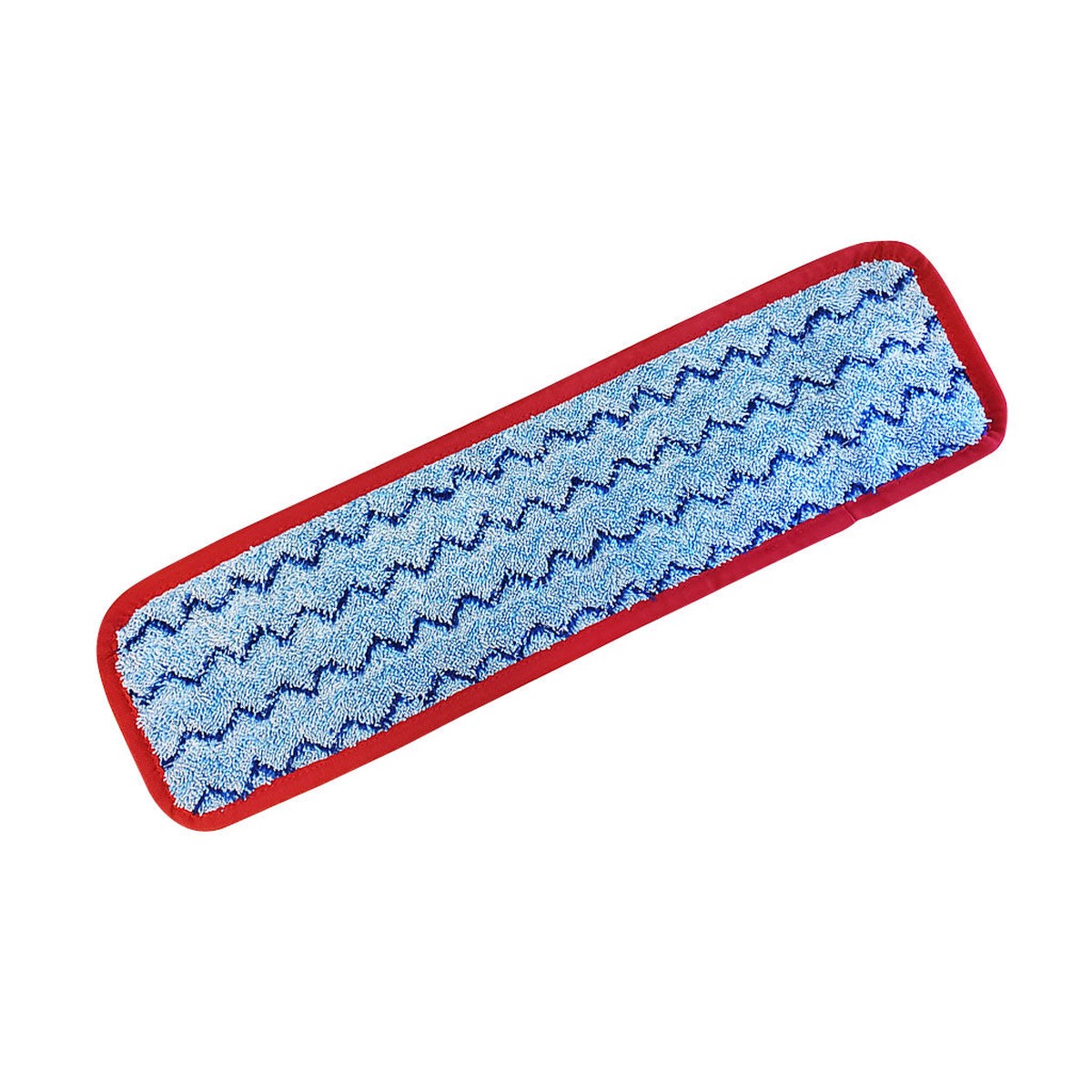 Floor Pad - Globe Microfiber Wet Pad, 18", Red Border, 3325R