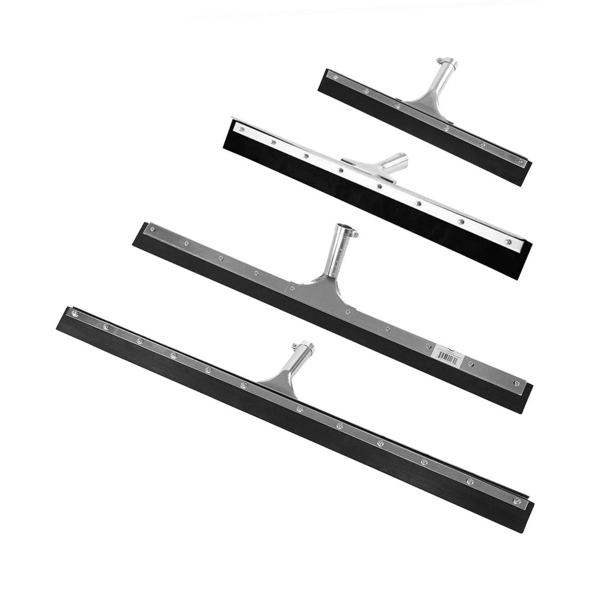 Floor Squeegee - Straight Black Rubber, Various Sizes (18", 24" or 36")