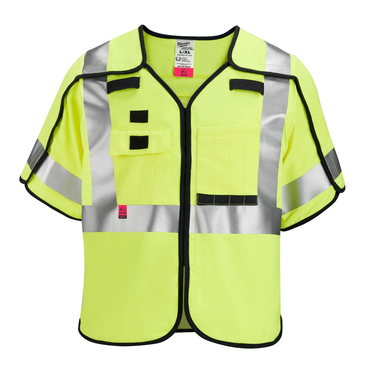 Hi-Vis Vest - Milwaukee Class 3 Breakaway High Visibility Yellow Safety Vest, 7 Pack, 48-73-533