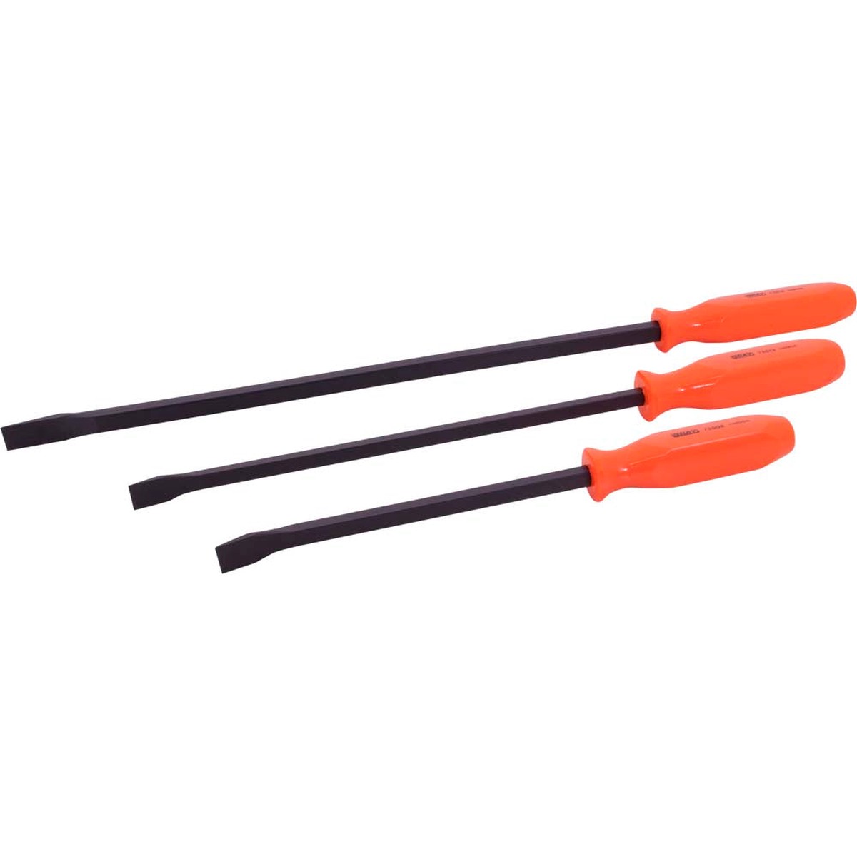 Pry Bar - Gray Tools 3 Piece Florescent Orange Handled Pry Bar Set With Black Oxide Blades, 73913