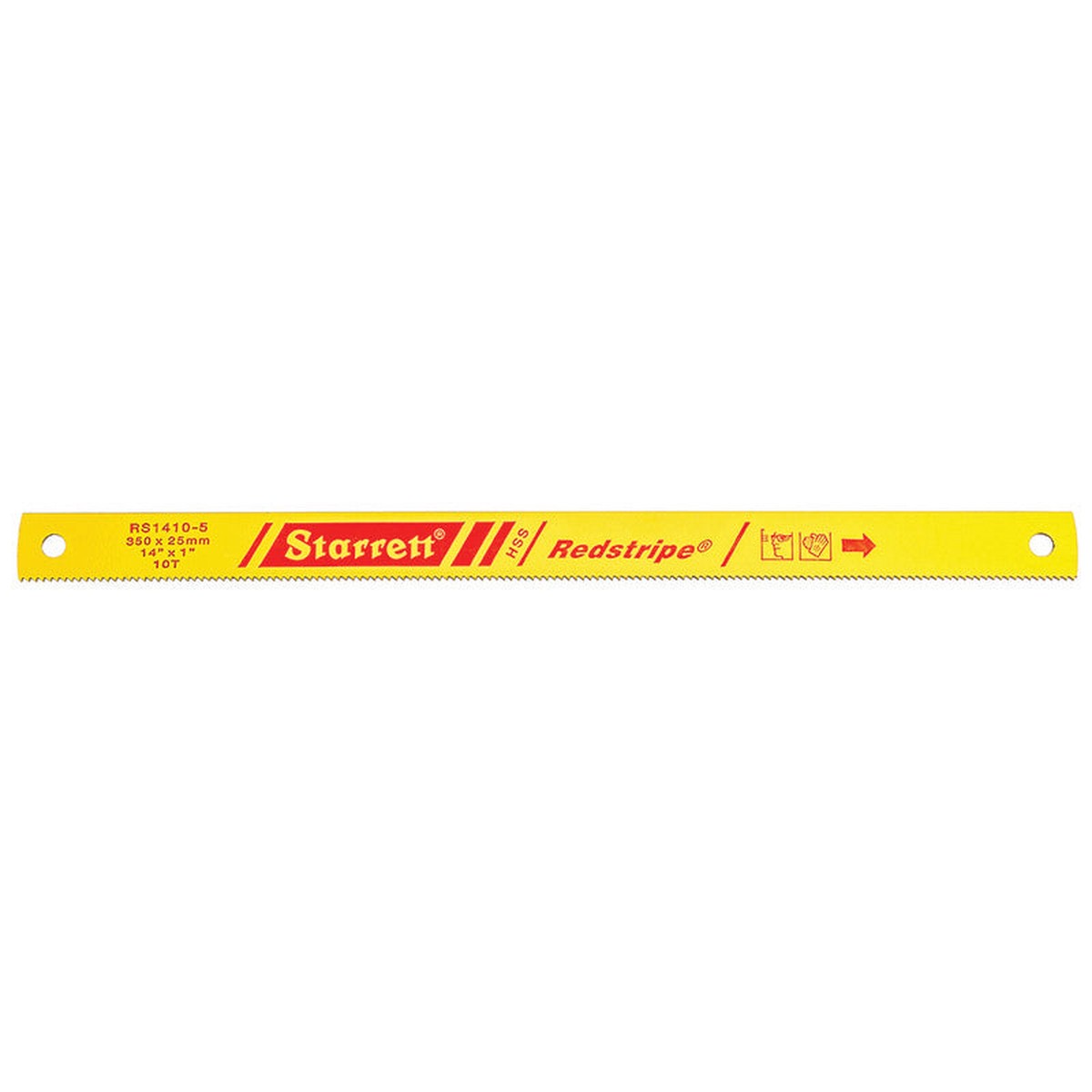 Hacksaw Blade - Starrett 14" Solid High Speed Steel Power Hacksaw Blade, RS1410-5