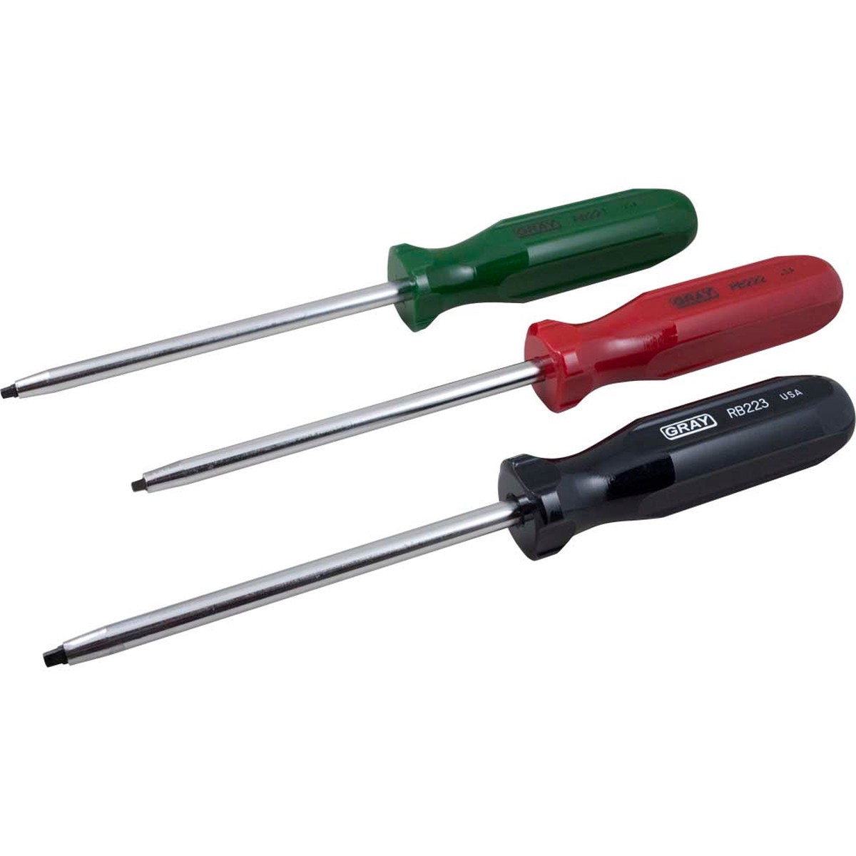 Screwdriver Set - Gray Tools 3 Piece Square Recess Set, SCD3A