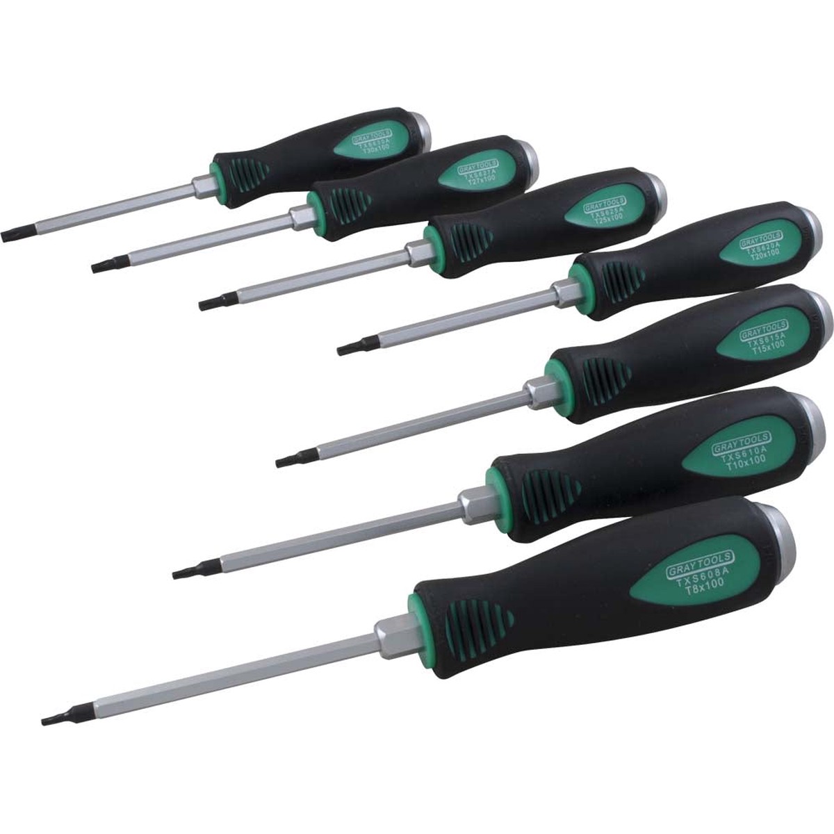 Screwdriver Set - Gray Tools 7 Piece Heavy Duty Comfort Grip Torx Screwdriver Set, TXS7A