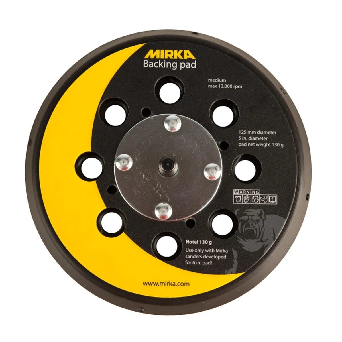 Abrasive Back-up Pad - Mirka 125 mm 5/16" 130g Backing Pad Net, 915GV28-130G
