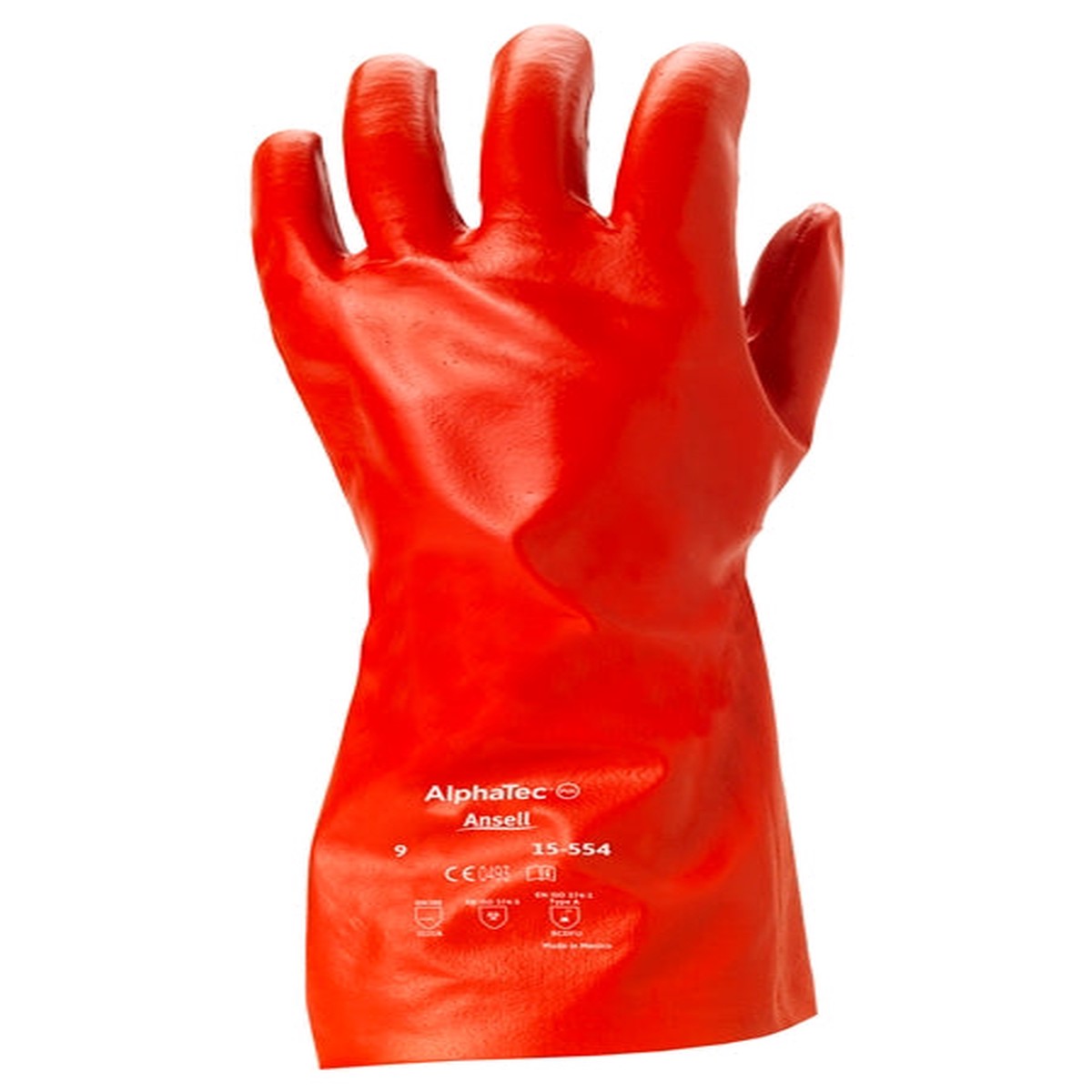 Chemical Resistant Gloves - Ansell AlphaTec PVA-Coated Protective Gloves, 15-554