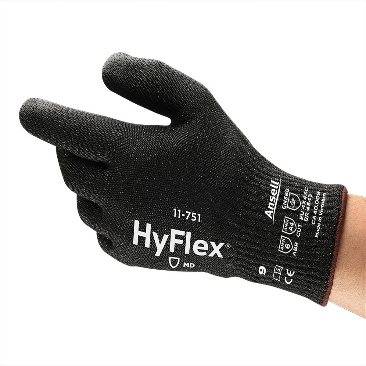 Cut Resistant Gloves - Ansell HYFLEX Cut Resistant Gloves, 11-751
