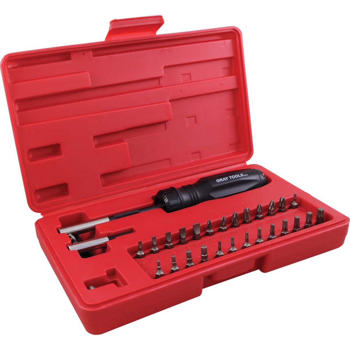 Screwdriver Set - Gray Tools 32 Piece Gearless Screwdriver Set, 86029