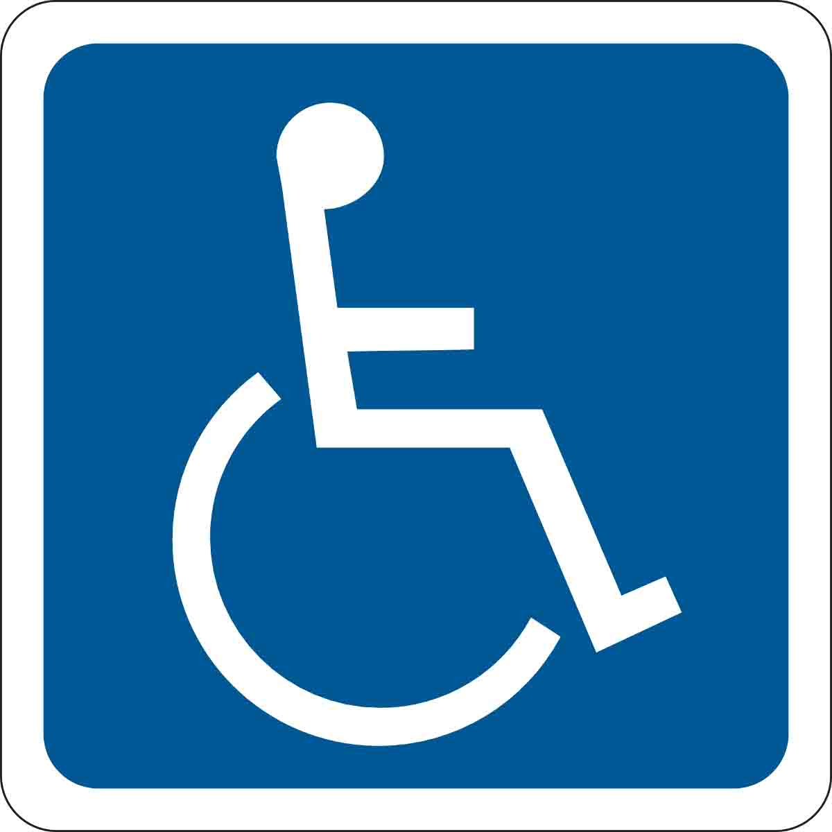Sign - Brady 6" x 6" Handicapped Fiberglass Sign, 94336