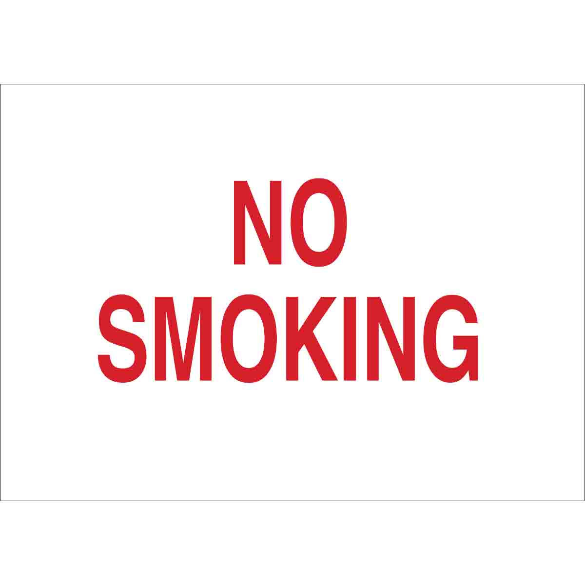 Sign - Brady 7" x 10" No Smoking Sign, 25117
