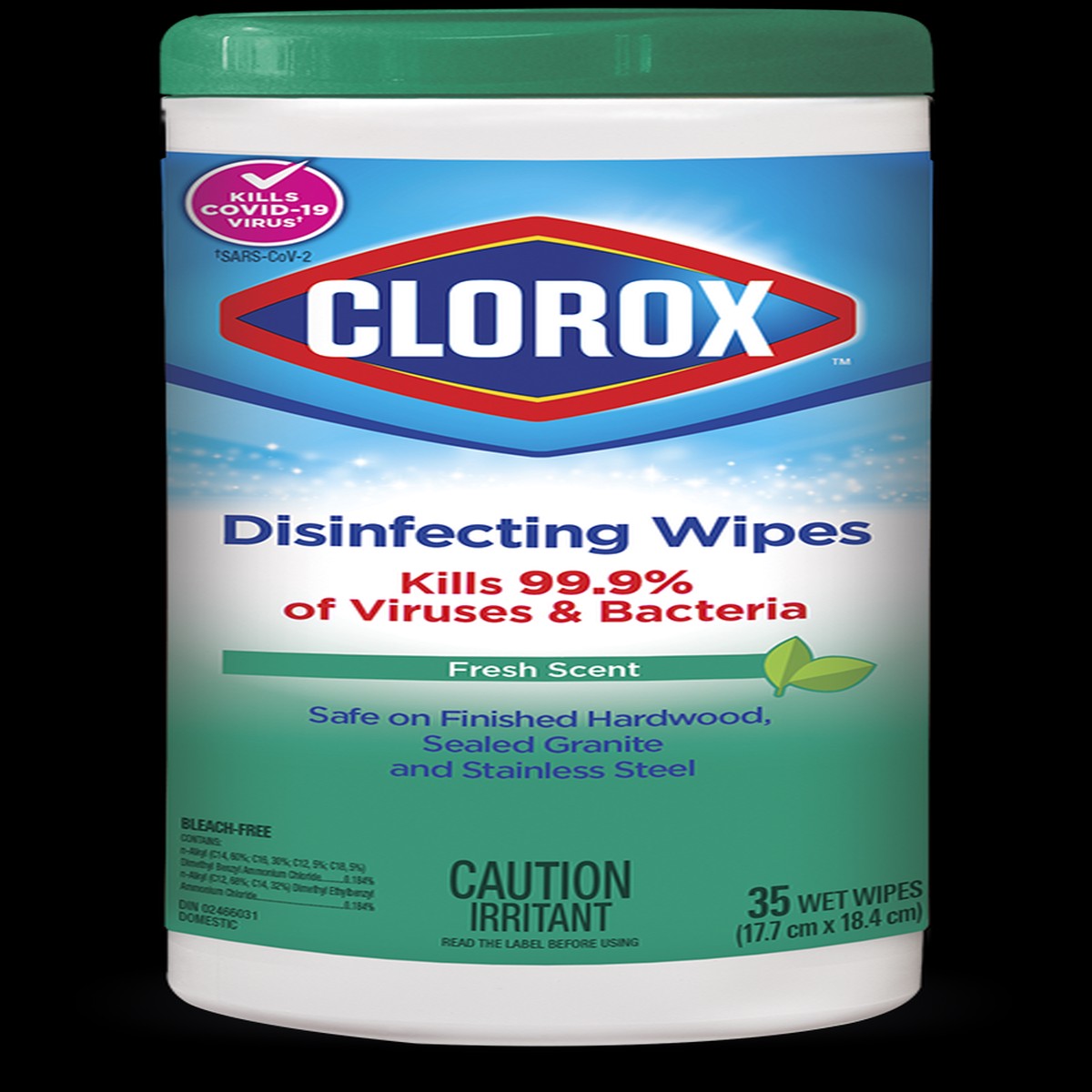 Disinfecting Wipes - Clorox Fresh Scent (35 Count, Case of 12), 1602