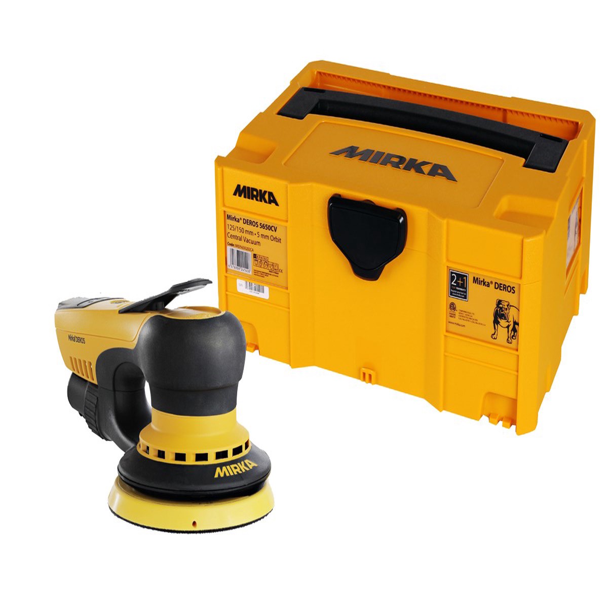 Orbital Sander - Mirka DEROS 5in Vacuum-Ready Electric Sander, 5.0mm Orbit, w/ Case, MID55020CAUS
