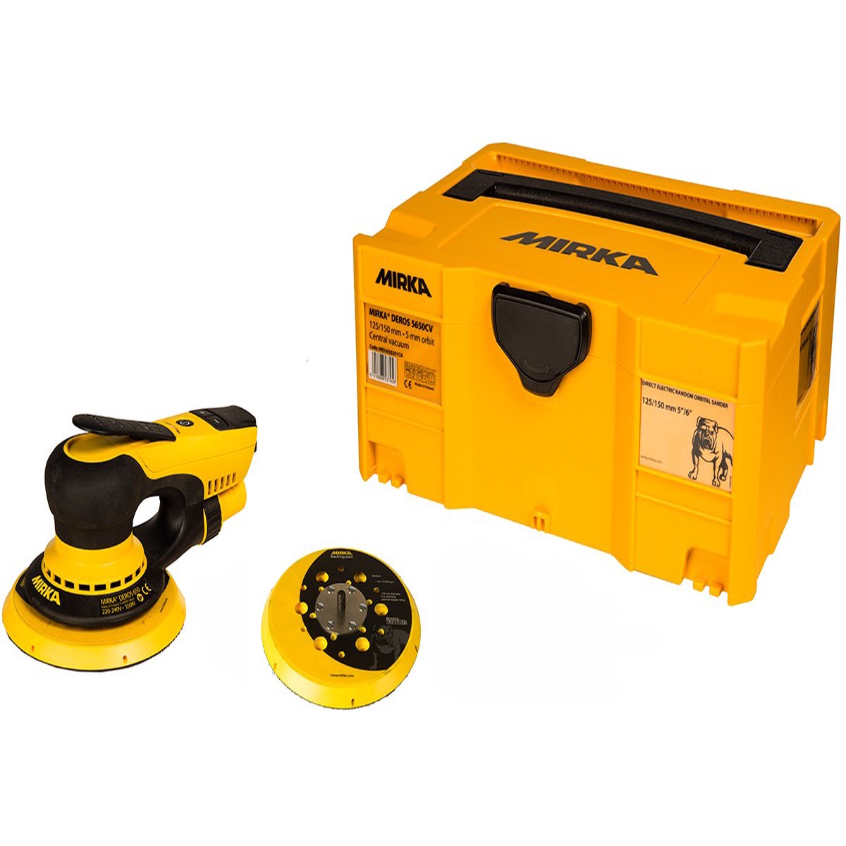 Orbital Sander - Mirka DEROS 6 in Vacuum-Ready Electric Sander, 2.5mm Orbit, w/Case, MID62520CAUS