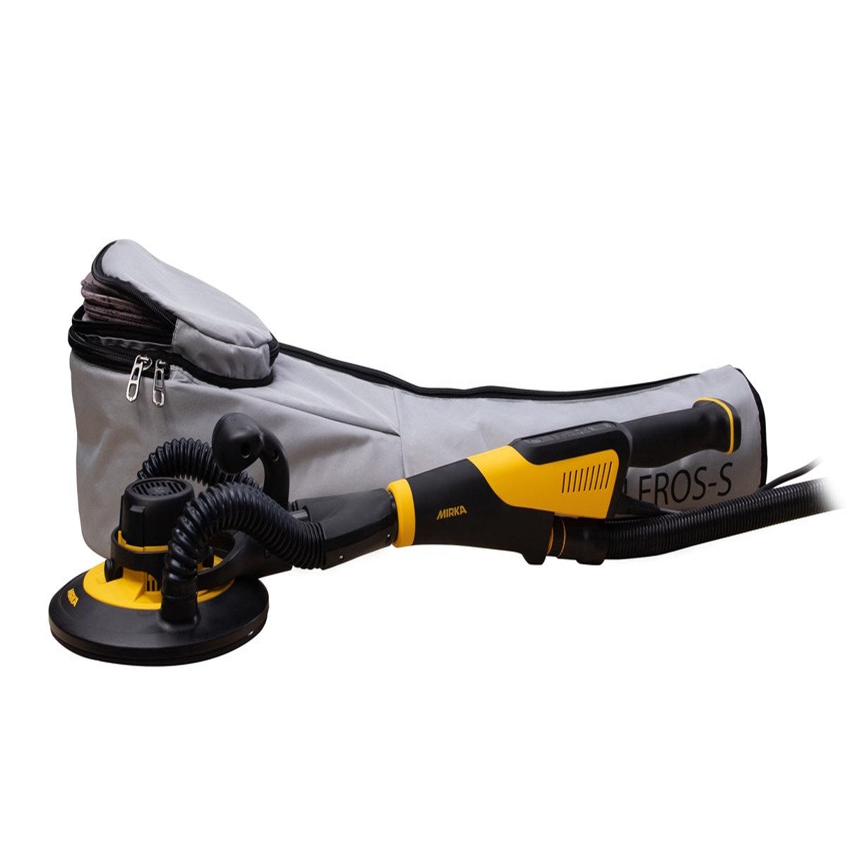 Orbital Sander - Mirka LEROS-S Vacuum-Ready Electric Wall Sander, 5.0 Orbit w/Bag, MIW95021BAUS