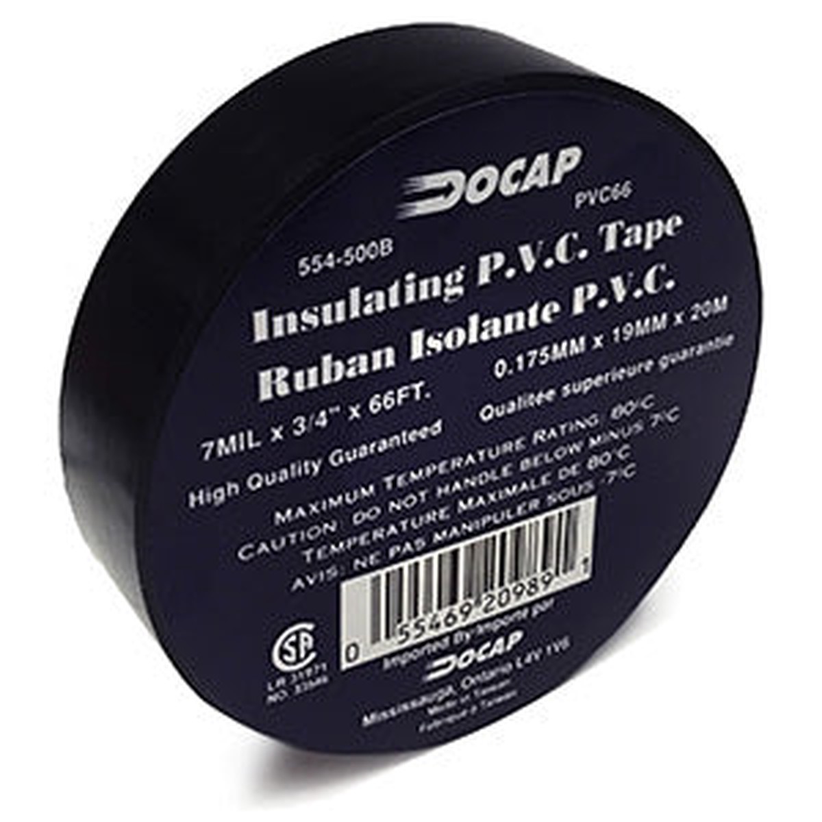 Tape - DOCAP Insulating Electrical Tape, 554-500B