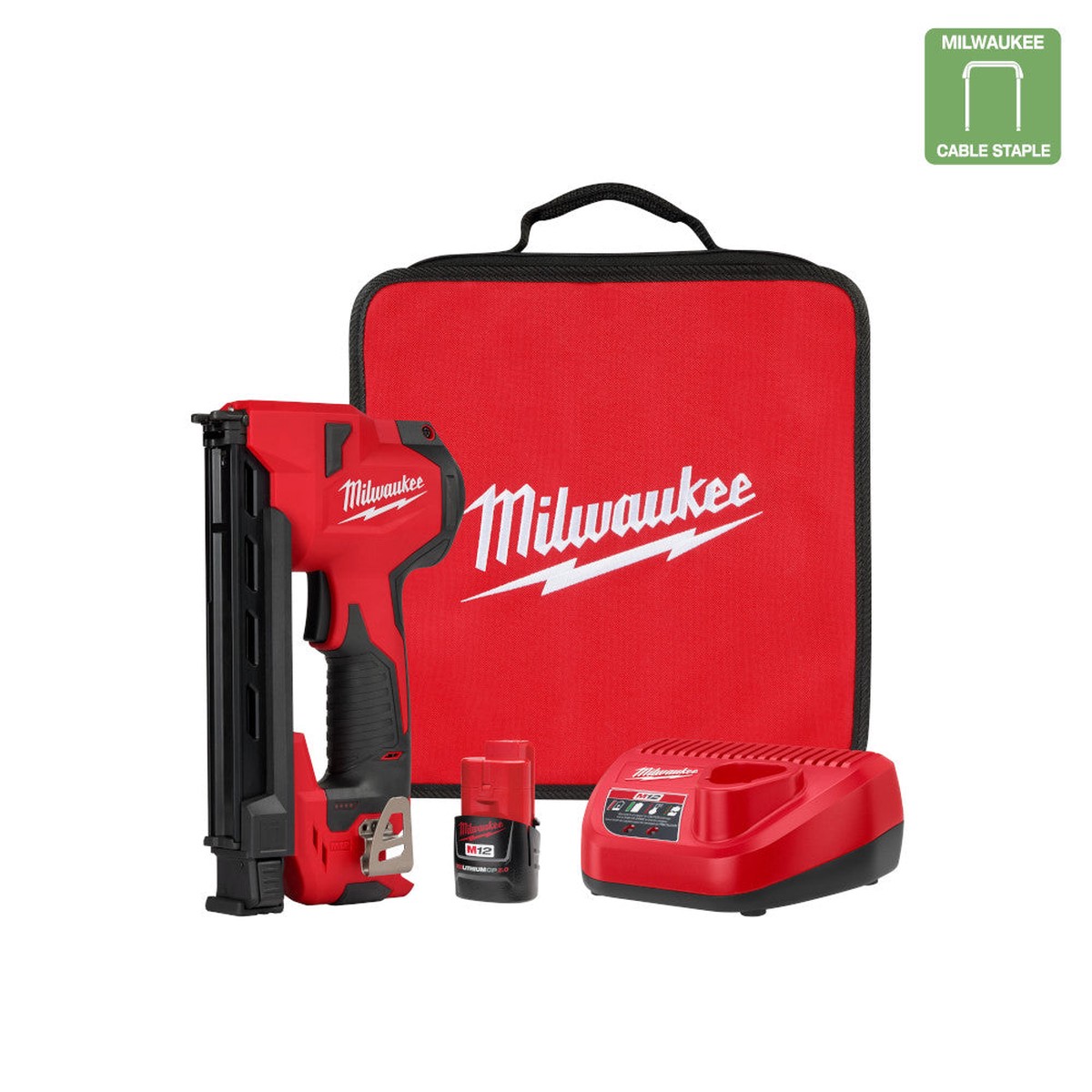 Cable Stapler Kit - Milwaukee M12 Cable Stapler Kit, 2448-21