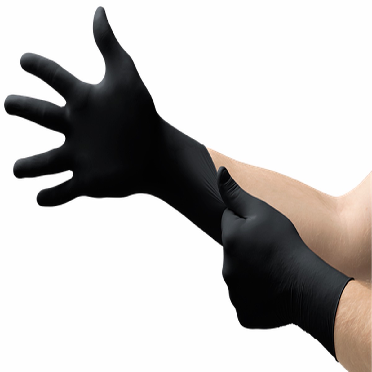 Disposable Gloves - Ansell MICROFLEX MidKnight Black Nitrile Gloves (Box of 100), MK-296