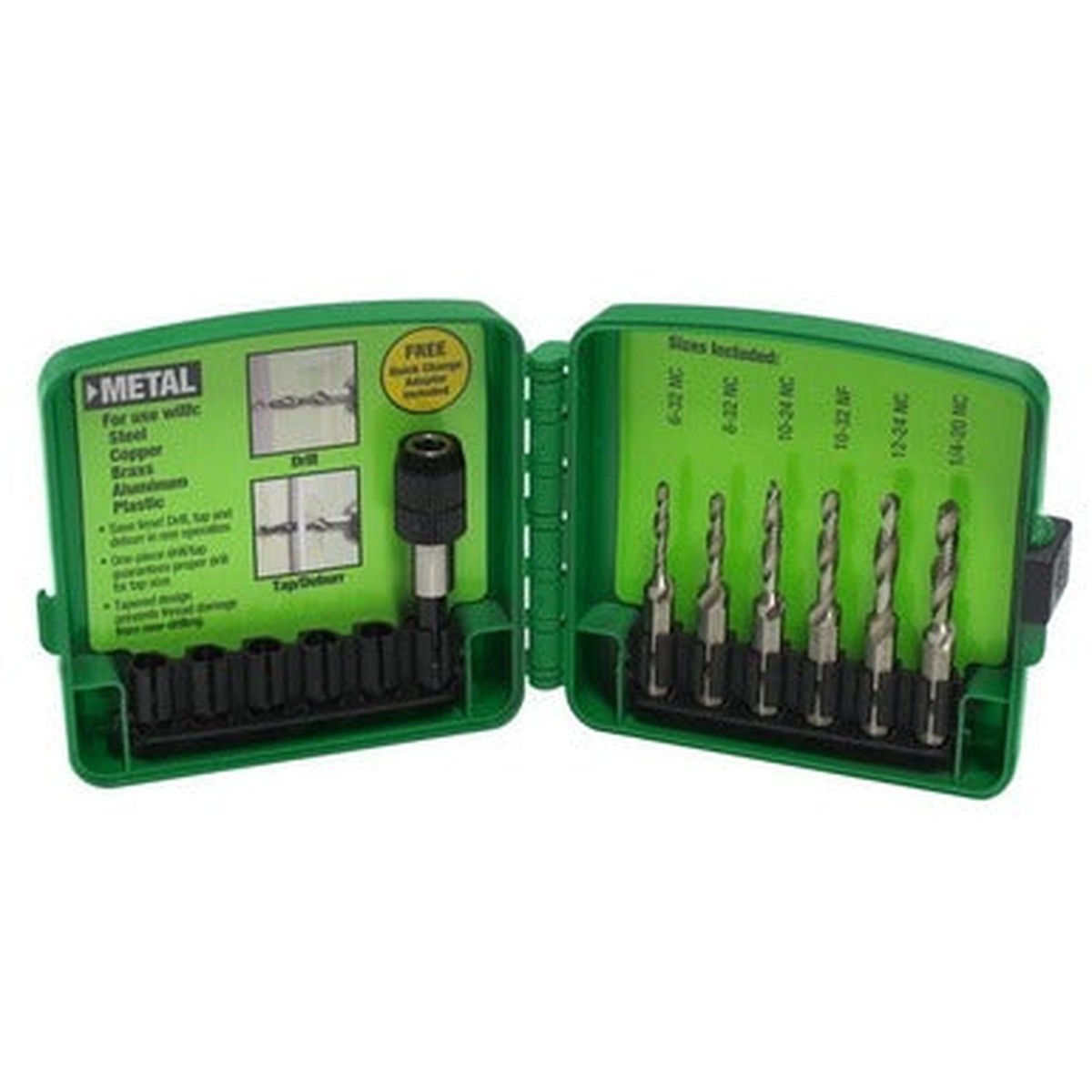 Drill Tap Set - Greenlee Metric M3-M10 6 Piece Drill/Tap Set, DTAPKITM