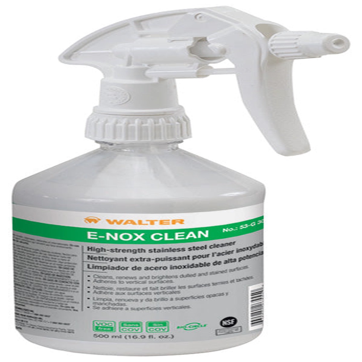 Stainless Steel Cleaner - Walter E-NOX CLEAN Stainless Steel Cleaner & Brightener, Various Sizes, 53G30