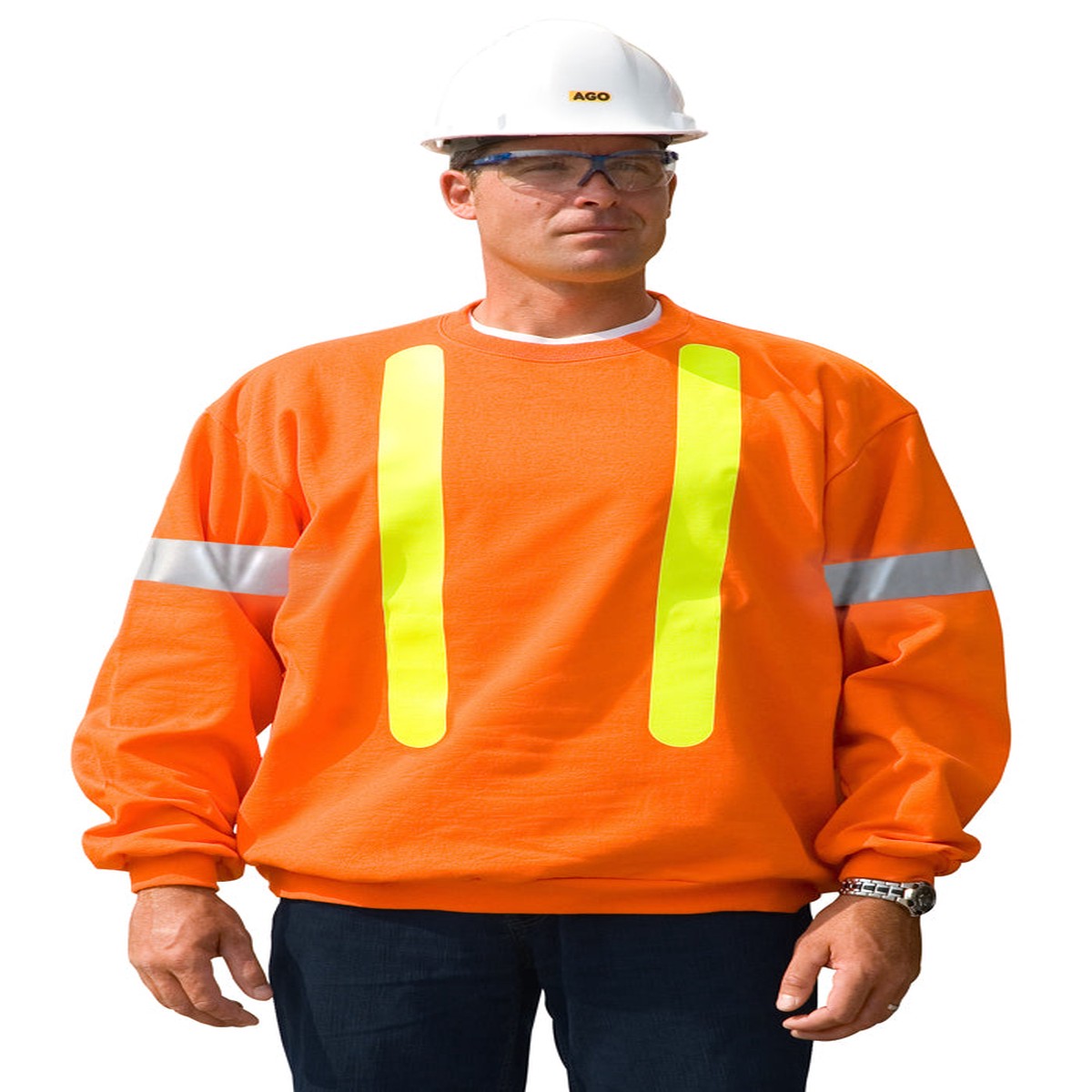 Sweatshirt - AGO Hi-Viz Crewneck Sweatshirt, PC-016