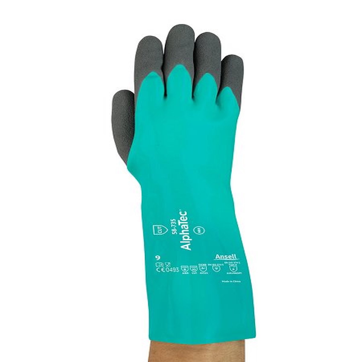 Chemical Resistant Gloves - Ansell AlphaTec Cut-Protective Chemical Resistant Gloves, 58-735
