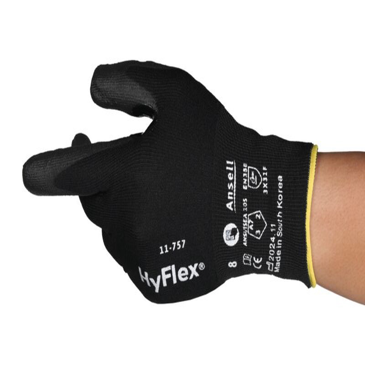 Cut Resistant Gloves - Ansell HyFlex Durable Lightweight Cut Resistant Gloves, 11-757