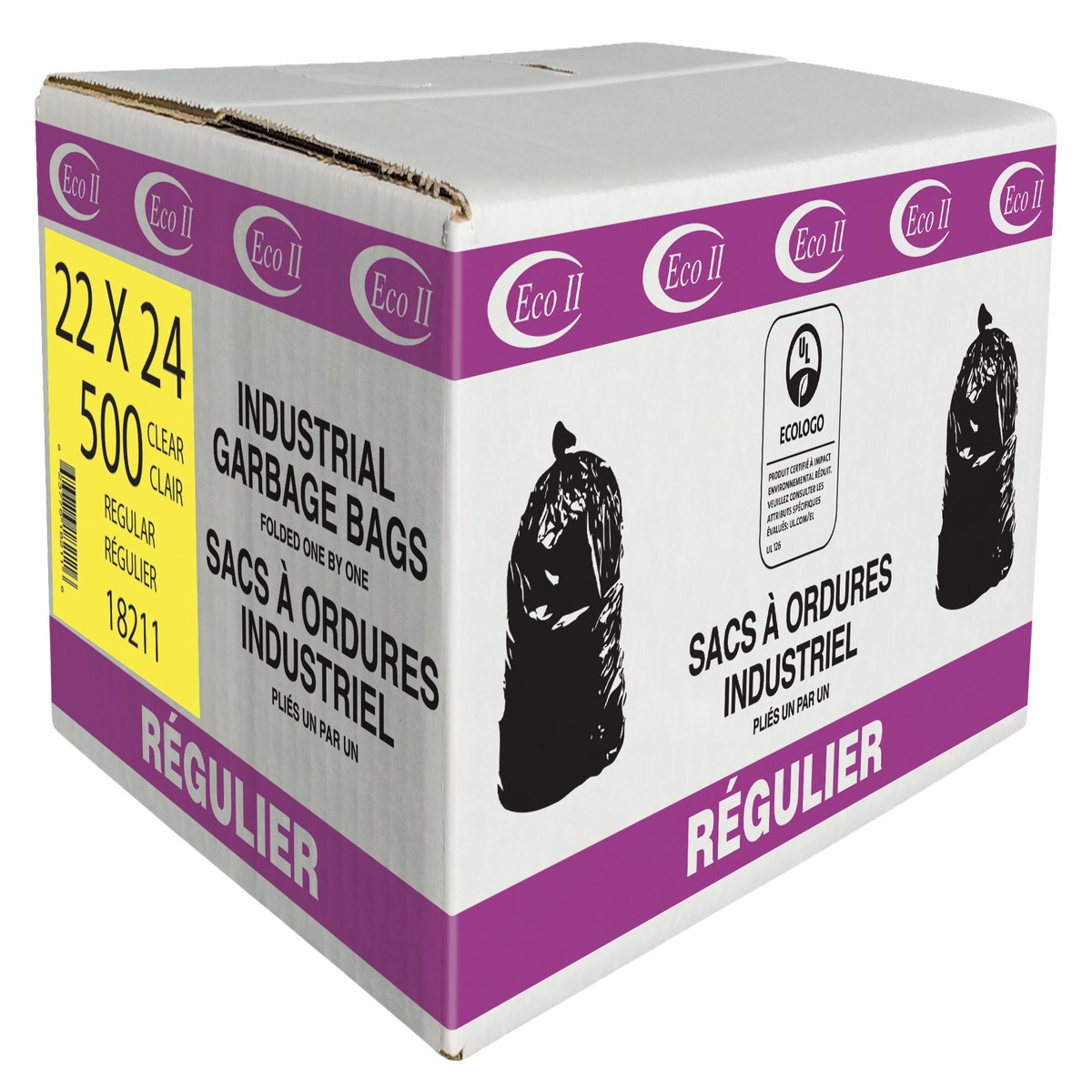 Garbage Bags - Eco II Clear Regular or Utility, Various Sizes