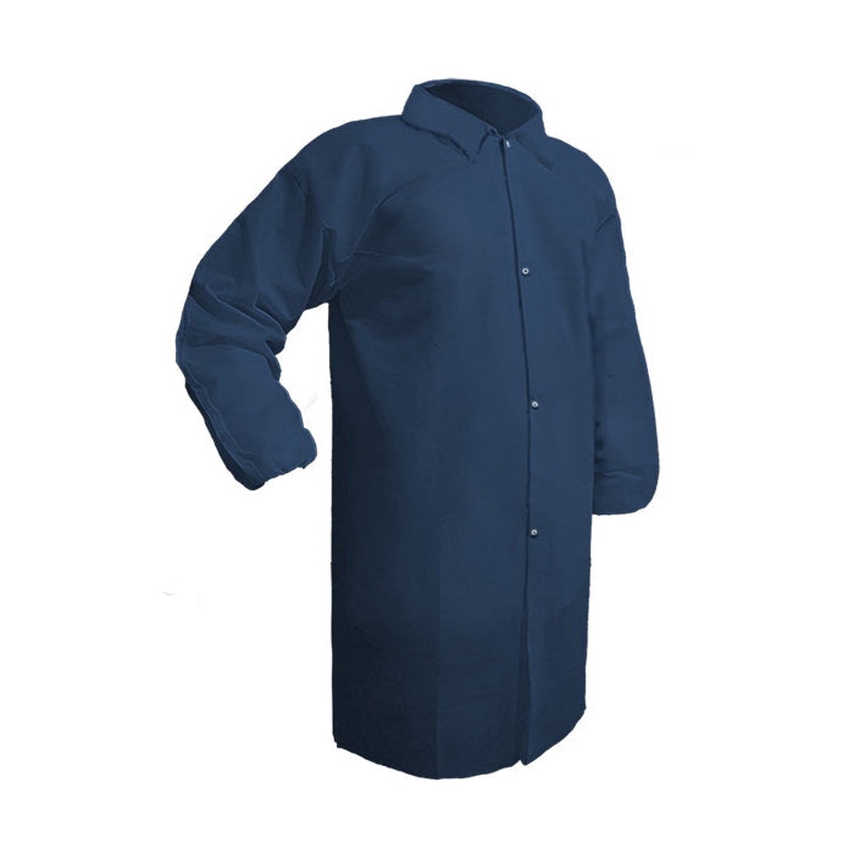 Lab Coat - Ronco CARE Disposable, Blue, Polypropylene, 100 cm L, 4-Snap Closure 525