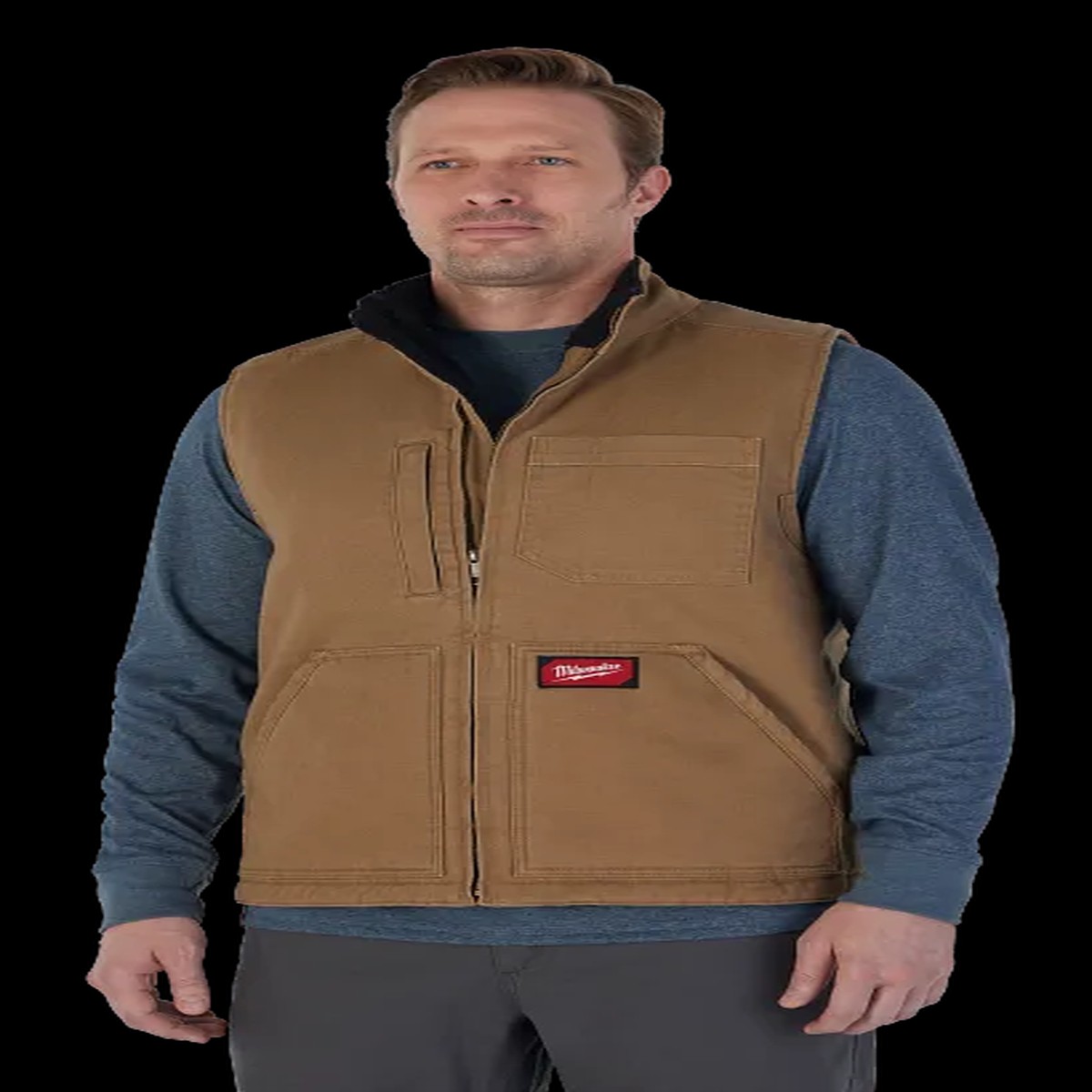 Vest - Milwaukee Heavy Duty Sherpa-Lined Vest (Black or Brown), 801