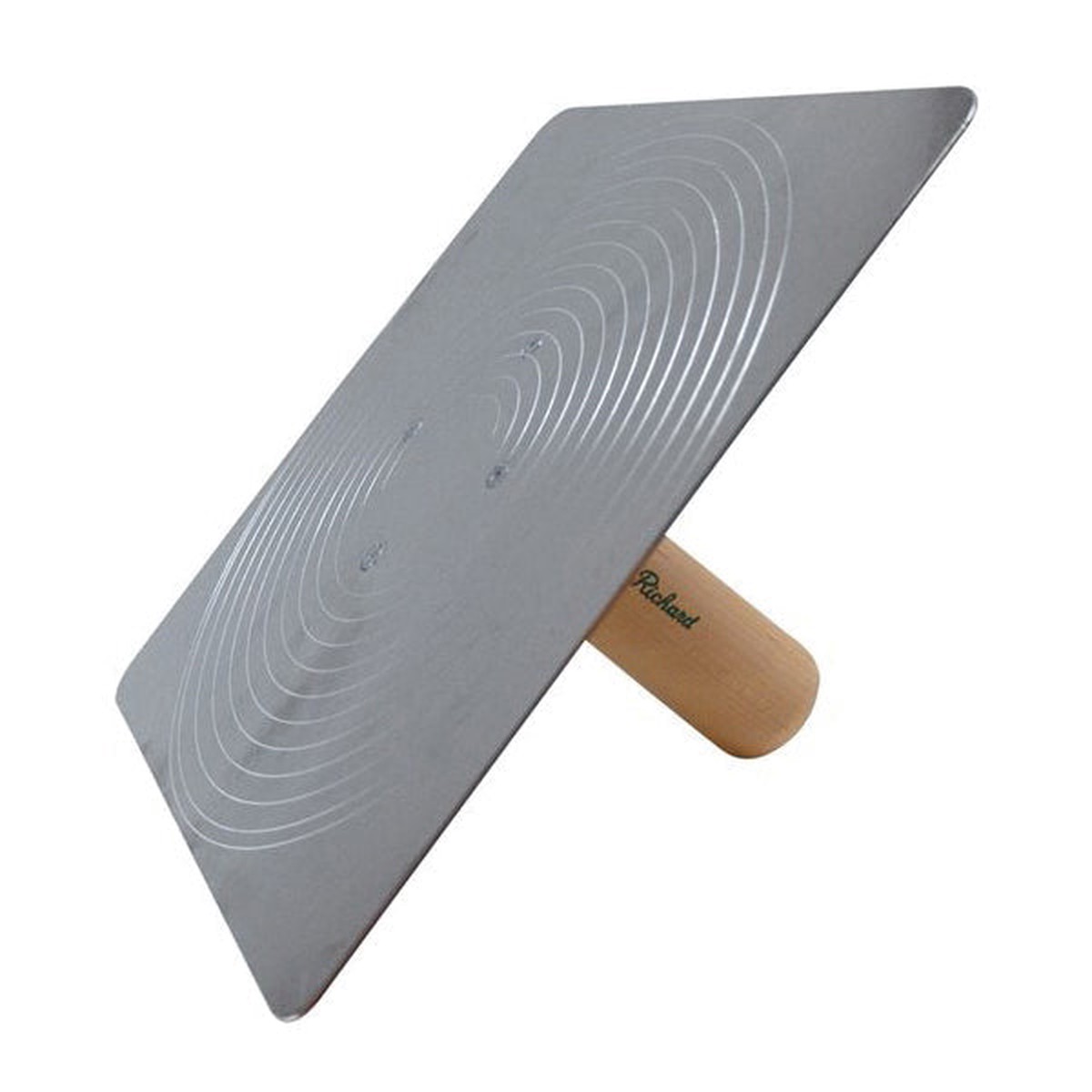 Concrete Trowels - Richard Drywall Hawk, 13 in L x 13 in W, Aluminum Blade, Wood Cushion Handle 705