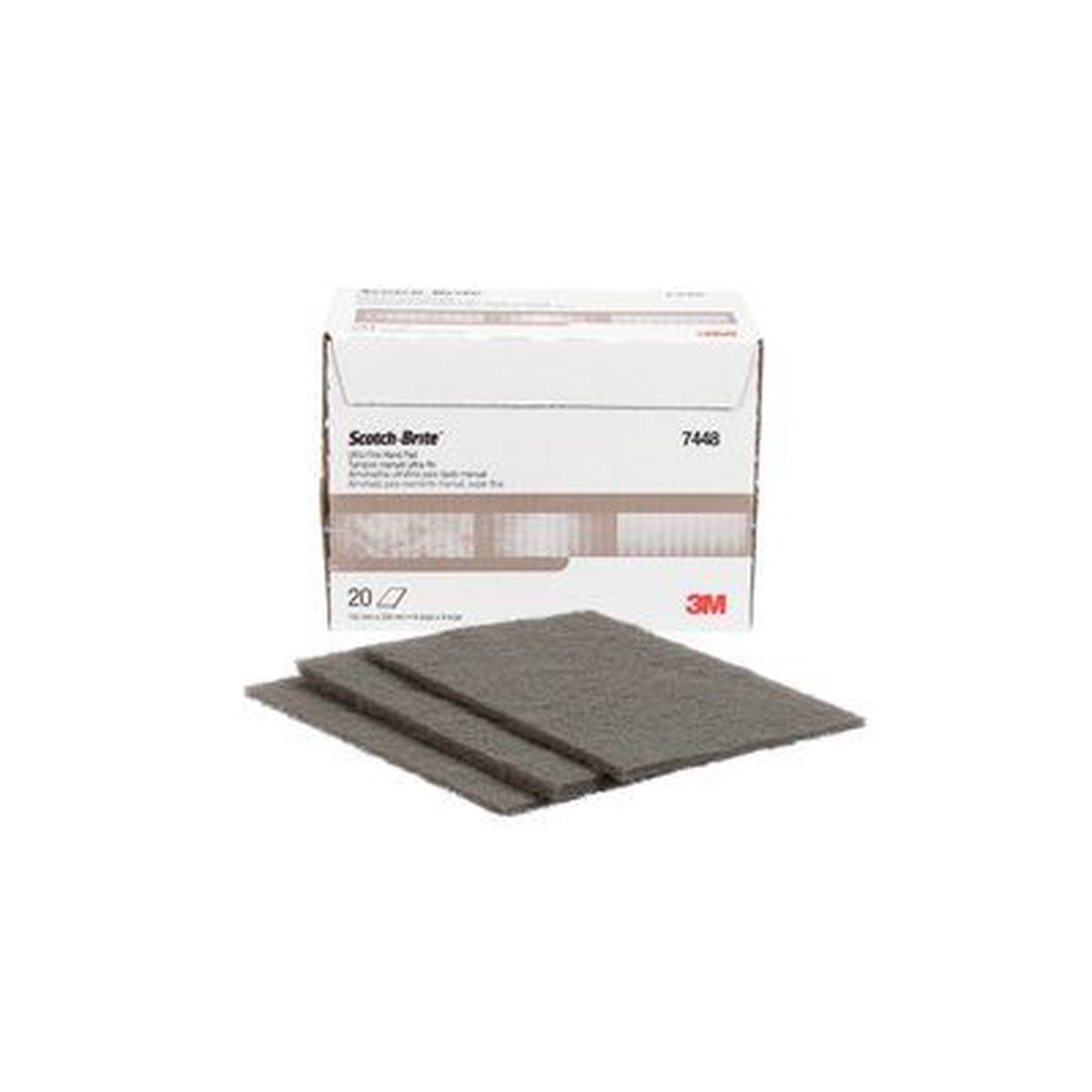 Scouring Pad - 3M Scotch-Brite Ultra Fine 7448, (Case of 60), SB14049