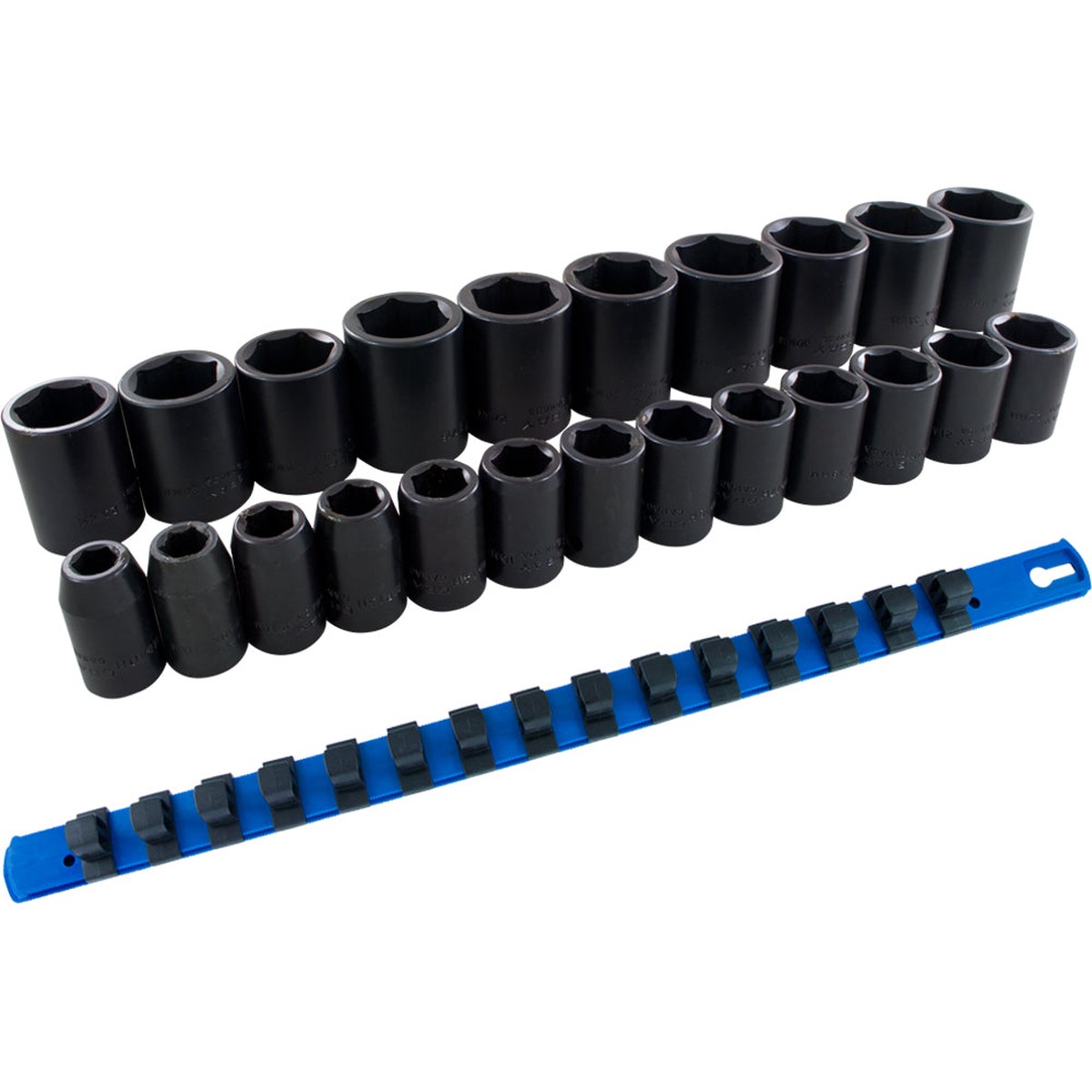Socket Set - Gray Tools 1/2" Dr. 23 Piece 6 Point Standard Metric Impact Socket Set, 39023