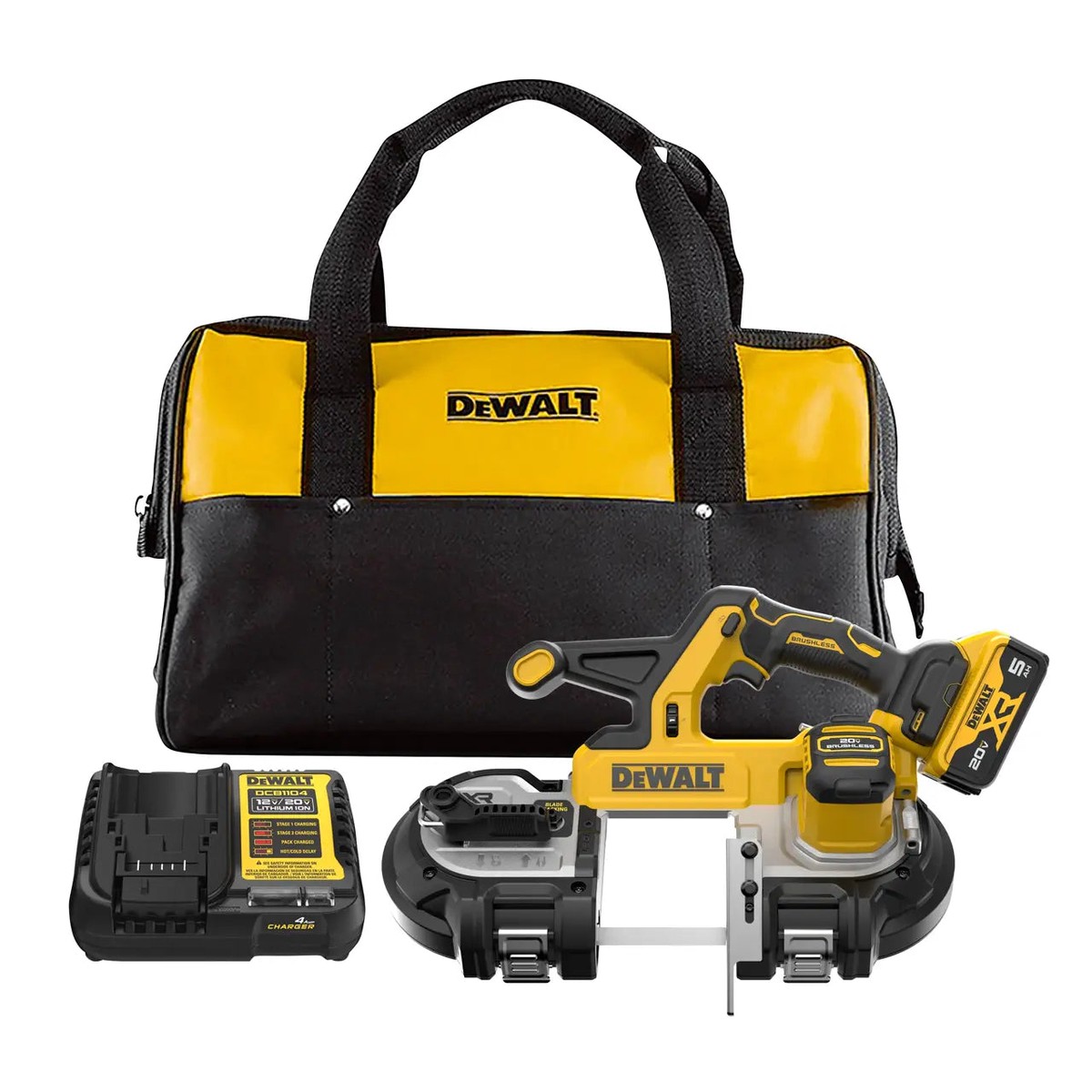 Band Saw Kit - DeWALT 20V MAX* XR Mid-Size Bandsaw (5.0Ah Battery Kit), DCS378P1
