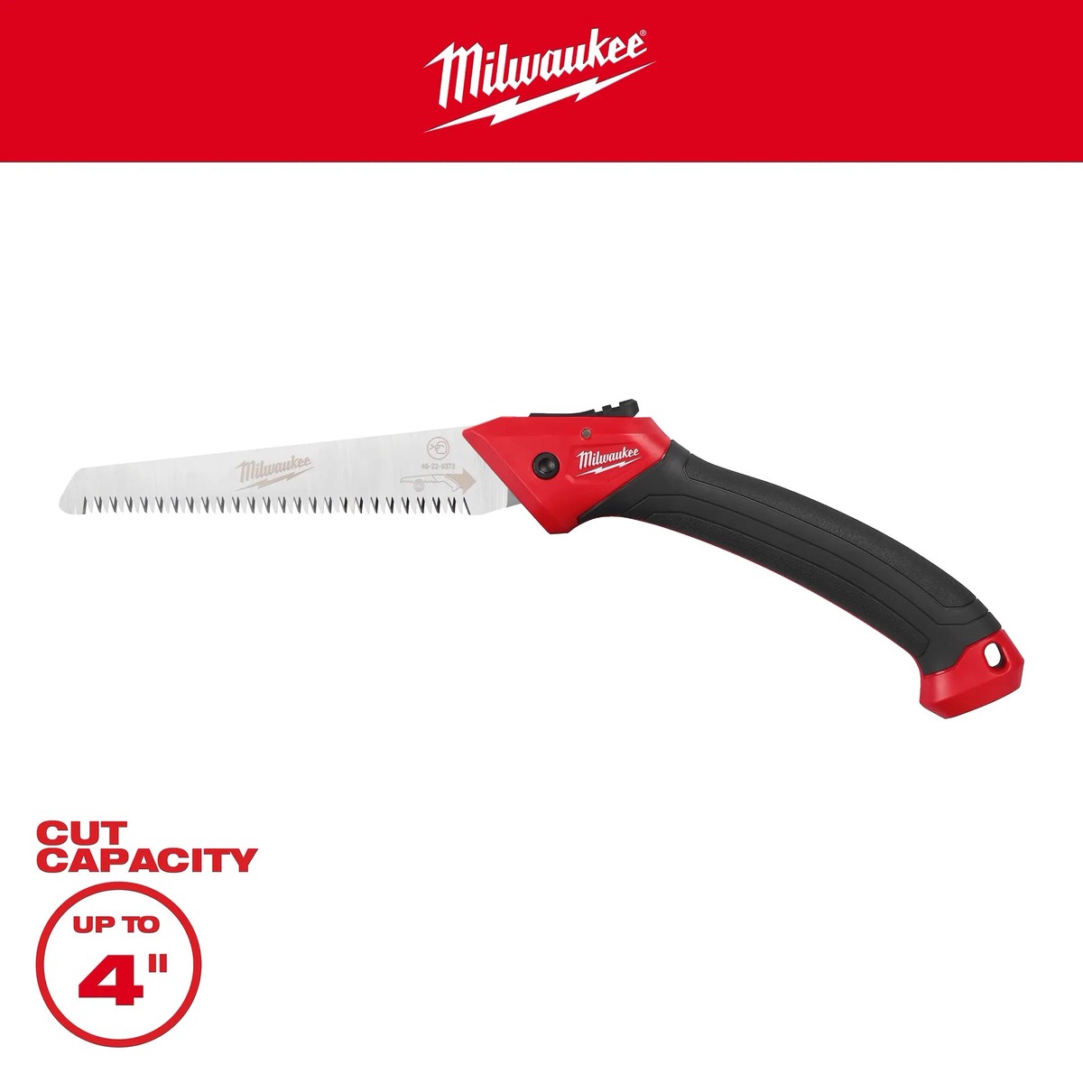 Hand Saw - Milwaukee 7 Folding Pruning Saw Straight Blade, 48-22-9373