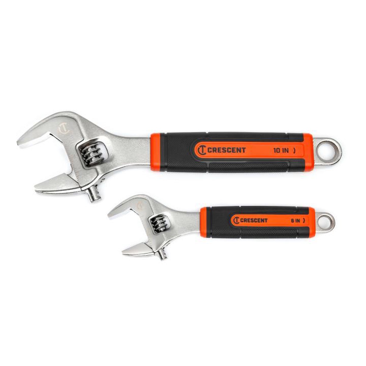 Wrench - Crescent 2 Piece 6" & 10" Quick-Fit-Jaw Adjustable Wrench Set, AC3610CVS