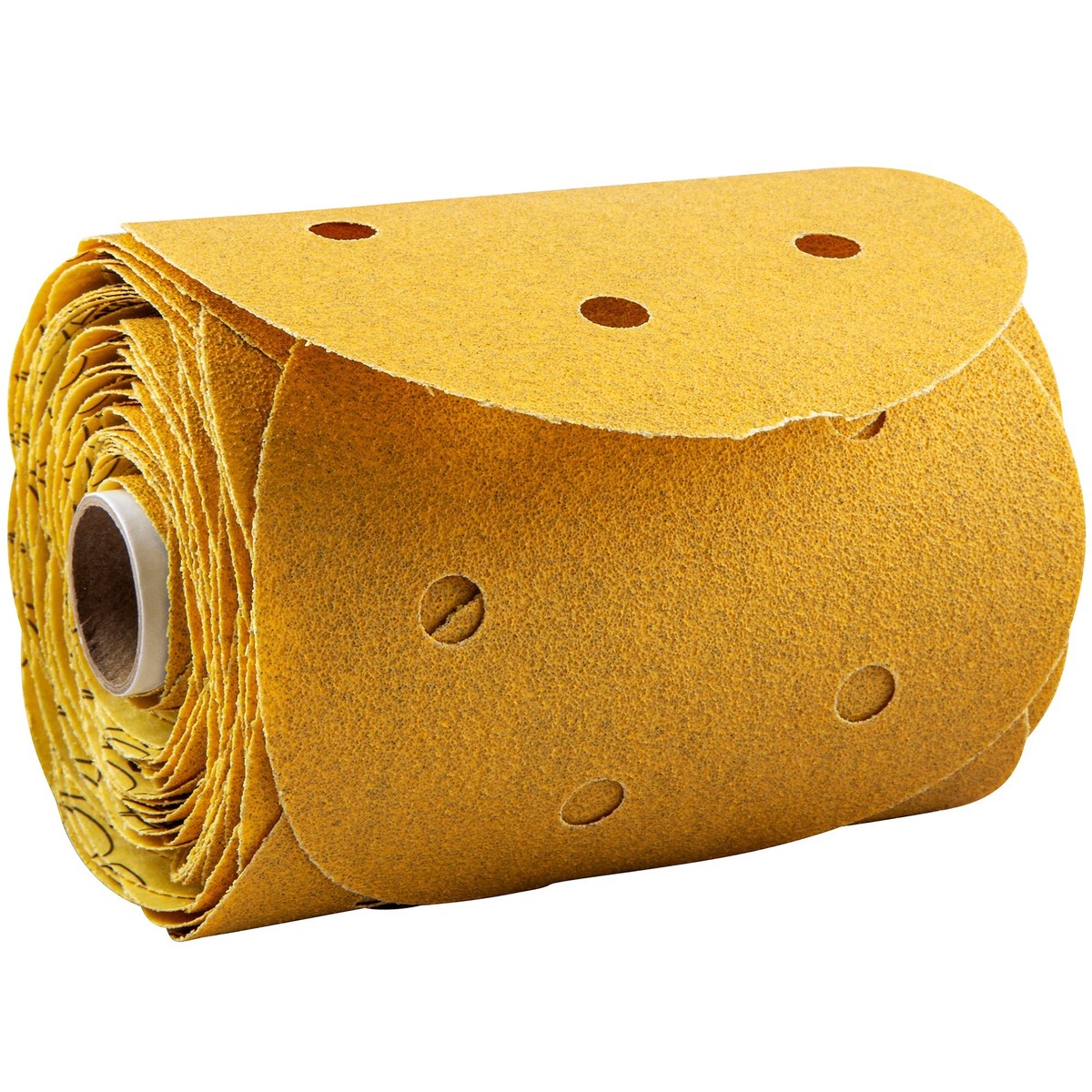 Abrasive Disc Roll - Norton Gold Reserve A296 AO Fine Grit Paper PSA Vacuum Disc Roll (100/Roll)