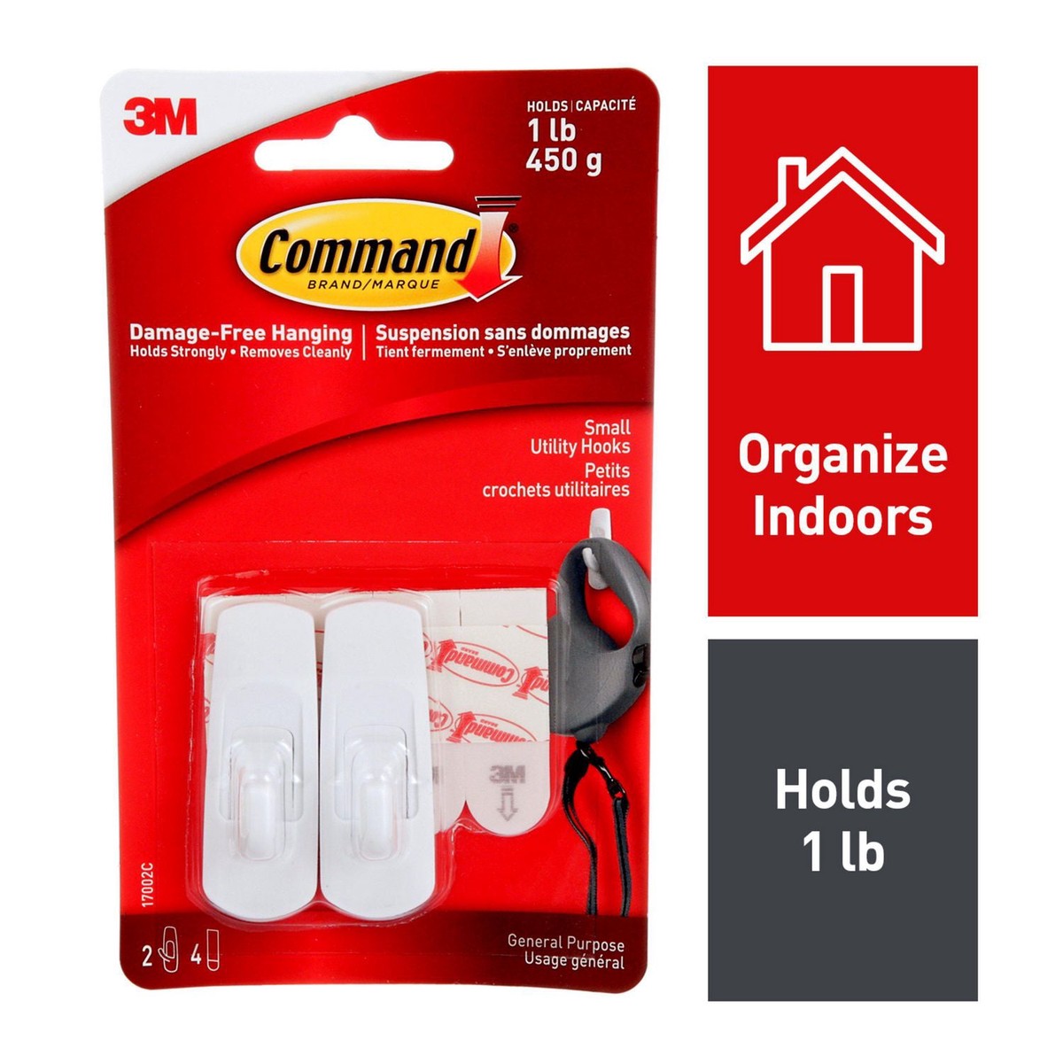 Hanging Hooks - 3M Command Utility Hooks, Small, White 17002C