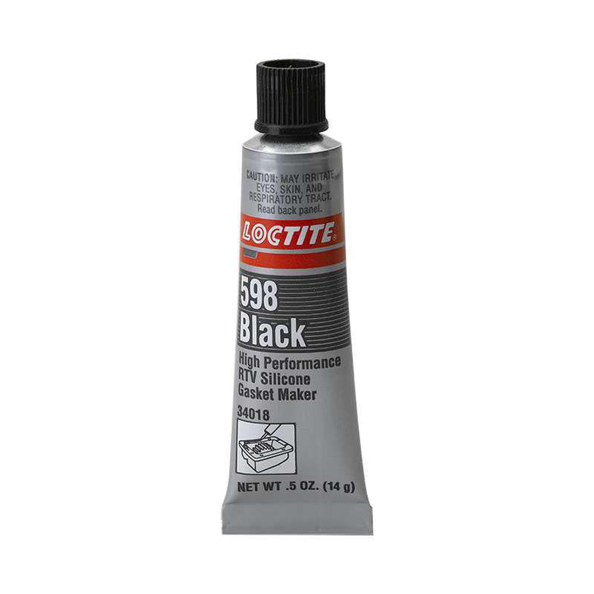 Sealant - Loctite 598 Black High Performance RTV Silicone Gasket Maker, 0.5oz Tube, 34018