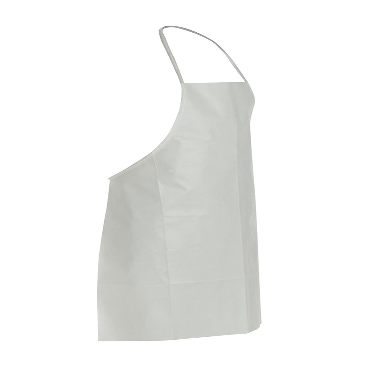 Bib Apron - DuPont ProShield 50 28" x 36" Neck Loop & Waist Ties, Bound Seams, White (Case of 100) NB273B