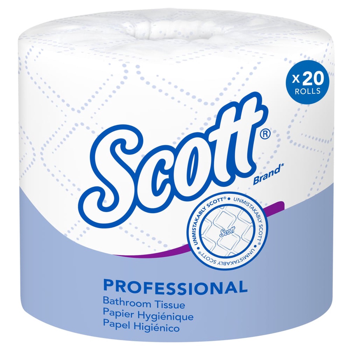 Bathroom Tissue - Scott Standard Roll Toilet Paper 2 Ply (Case of 20 Rolls), 13607