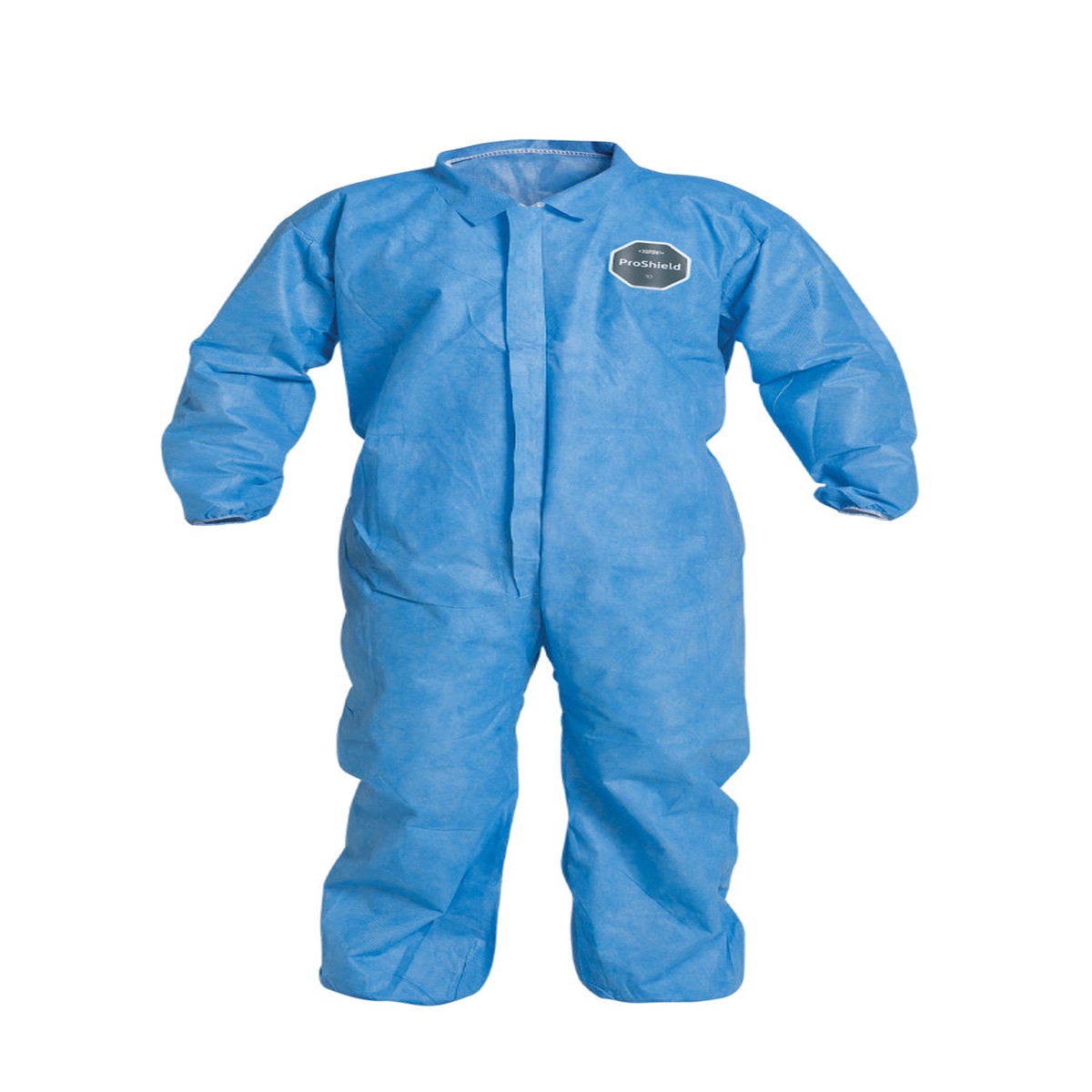 Coveralls - DuPont ProShield 10 Collar, Elastic Wrists & Ankles, Elastic Waist, Serged Seams, Blue (Case of 25) PB125S