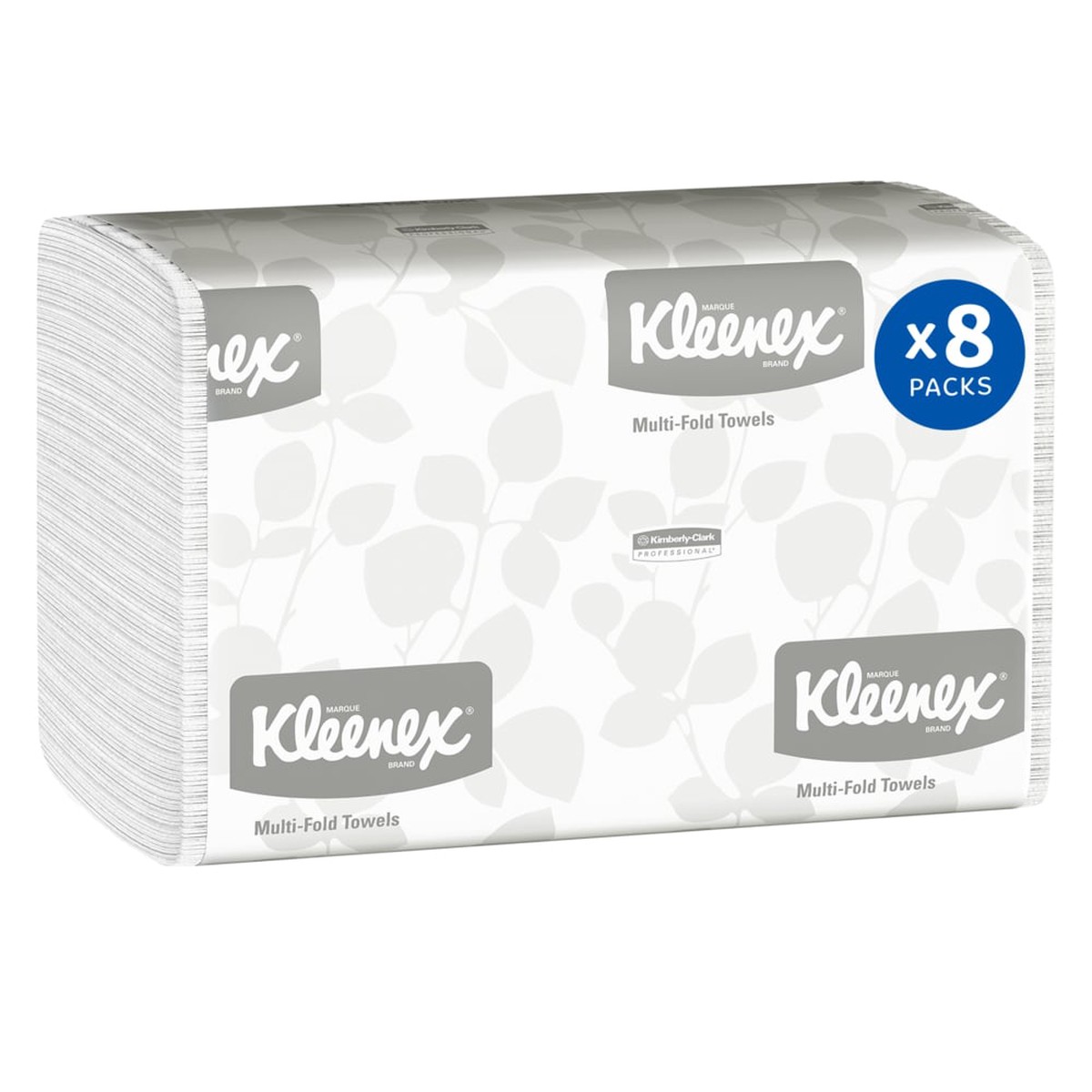 Paper Towel - Kleenex Folded Hand Paper Towels 9.2" x 9.4" (Case of 8 Packs), 02046